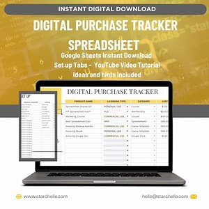 Digital Purchase Tracker Spreadsheet | Manage Spending & Wish Lists | Organize Subscriptions Analyze Trends for Smarter Shopping Decisions - Etsy
