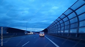 freeway movement fence road noise insulation highway dusk