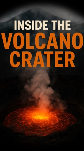 🌋🔥 Inside the Volcano Crater: Boiling Lava, Steamy Mountains #shortvideo #shorts