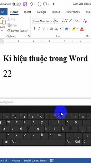 How to write symbols in Word