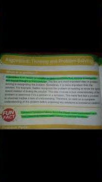 computer class 6 problem solving