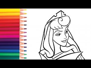 How to color Princess Aurora from Disney's Sleeping Beauty (with a malfunctioning pencil) in 3 Min