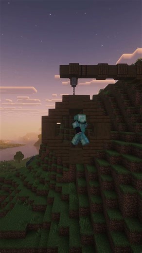 Minecraft Starter Cliffside house #minecraftbuilding #minecraft #minecrafttutorial #gaming #build