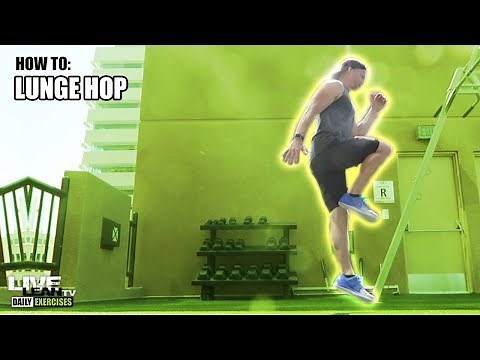 How To Do A LUNGE HOP | Exercise Demonstration Video and Guide
