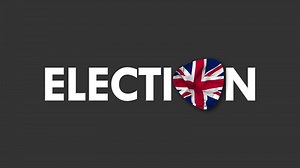 Download United Kingdom Flag with Election Text Seamless Looping Background Intro, 3D Rendering for free