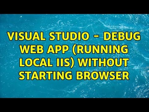Visual Studio - debug web app (running local IIS) without starting browser