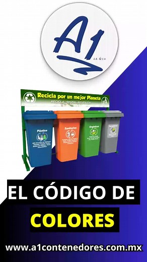 CÓDIGO DE COLORES @ Coloca los residuos en los contenedores correspondientes #reciclaje #medioambiente #contenedoresdebasura #basura #codigodecolores
