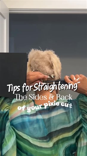 Artavia Lavay | Boston Content Creator on Instagram: "I know straightening the sides and back of your pixie can be challenging. So here are a few tips to help make it a little easier. Let me know your thoughts and if you have any questions! 👱🏾‍♀️Comment SHOP below to receive a DM with the link to this post on my LTK ⬇ https://liketk.it/5A87E #bostoninfluencer pixie haircut, pixie styling tips, pixie styling help, how to style a pixie, pixie hairstyle, black women with pixies"