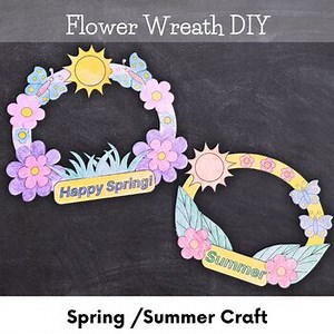 DIY Spring and Summer Paper Flower Wreath - Easy & Advanced Versions