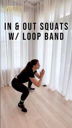 In & Out Squats with Loop Band#InAndOutSquats #LoopBandWorkout #FitQuo #GluteActivation#HomeWorkout