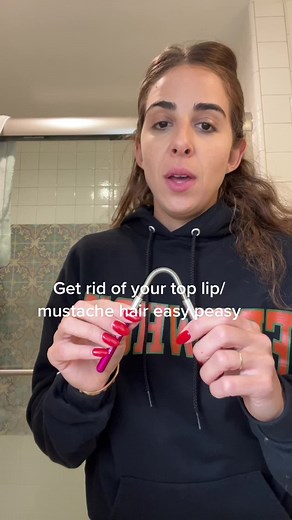 At-Home Mustache Threader Using Tweezer Man | Hair Removal Tutorial