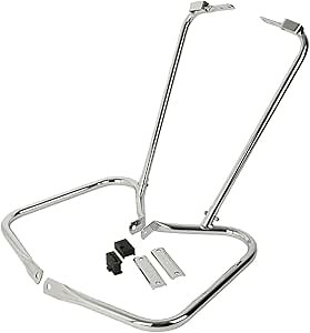 Chrome Rear Saddlebag Guard And Support Kit for Harley Davidson Touring Models 1997-2008 Electra Glide Street Glide CVO Road King Electra Glide FLHR, FLTR, FLHX FLHT