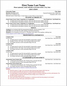 Editable Tech Resume Template for Students – Computer Science, Engineering, Data Science, Software, AI, Cybersecurity – Word & PDF Download - Etsy Canada