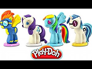 Play doh MY LITTLE PONY Make N' Style Ponies #4 | DJ Pon 3, Spitfire, Rainbow Dash, Rarity