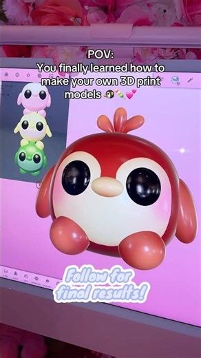 Making my own custom adopt me dango penguin keychain 💖#3dprinting #3ddesign #adoptme