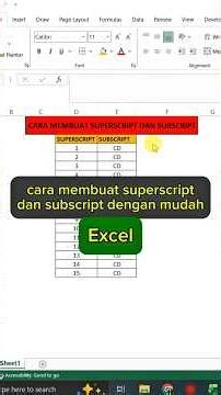 Cara buat superscript dan subscript dengan mudah di excel. #exceltips #rumusexcel #belajarexcel