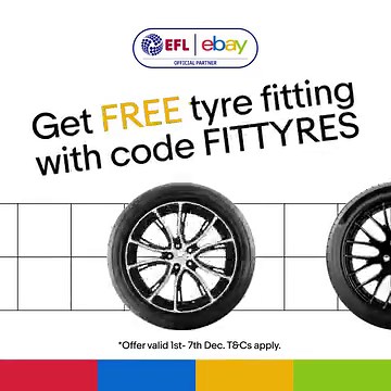 Fancy scoring some fresh tyres? Shop from thousands of tyres on eBay and get them fitted for free from 1st - 7th December. That's the eBay way! Offer applies to eligible tyres bought on eBay UK from 1st - 7th December. Exclusions apply. Visit https://www.ebay.co.uk/e/motors/fittyres-coupon for full t&c’s” 👉 https://rb.gy/po25jt #EFL | #AD | Wrexham AFC