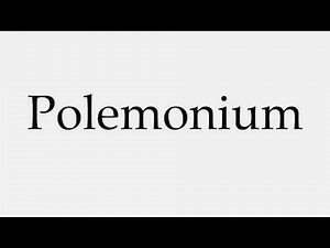 How to Pronounce Polemonium