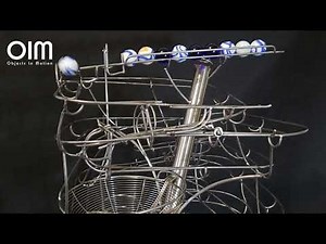 Spinning- Rolling Ball Sculpture / Kinetic Art / Marble Run