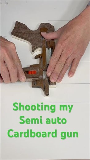 Tutorial/ semi automatic cardboard gun diy #tutorial #cardboardgun #diy #craft #guntoys #type #auto