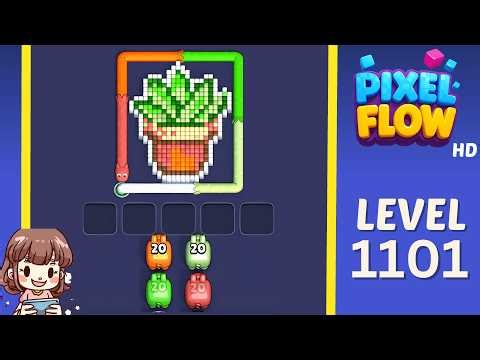 Pixel Flow Level 1101 Solution Walkthrough