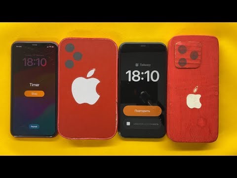 Wooden iPhone Red incoming Call iPhone 11 two, Timer outgoing call
