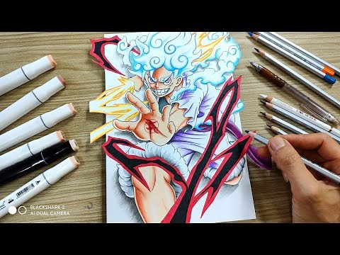 Cách vẽ Luffy Gear 5 đơn giản - How to draw Luffy One Piece