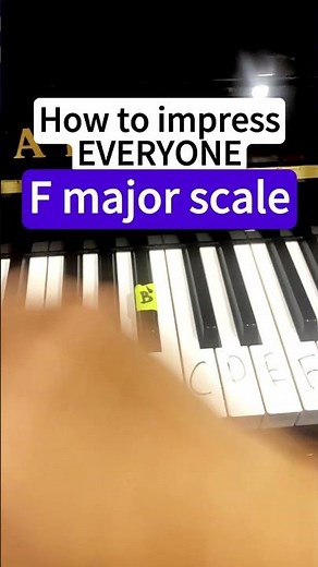 F major scale - easy piano tutorial