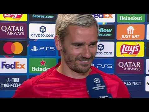 Griezmann's reaction after Atletico Madrid's 1-2 victory over FC Barcelona in the Champions League
