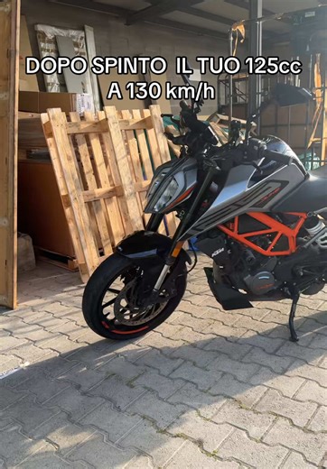 Massimo 132 km/h con moto 125cc