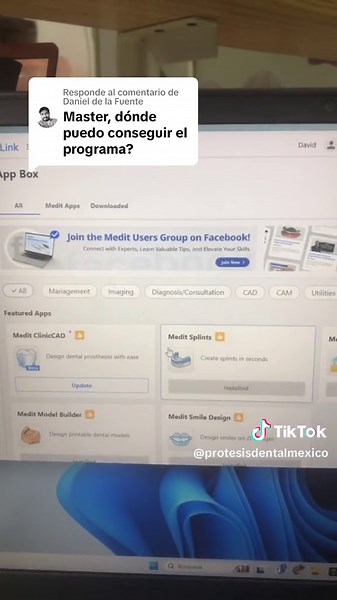 Respuesta a @Daniel de la Fuente MEDIT es buenisimo para empezar y es gratuito Exocad es una buena opcion de software de pago en terminos de uso y costo, hay montines de vendendores de Exocad #dentaldesign #dentalcadcam #medit #laboratoriodental #diseñodental #3dprinted #odontologiadigital #cadcam