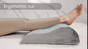 HOMBYS Extra Large Recliner Leg Pillow, Foam Foot Rest Cushion Wave Shape Recliner Footrest Extender, Multi Purpose Back & Lumbar Support Pillow for Bed, Sofa Couch, (Black)