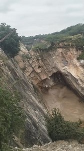 A massive marble mine collapse today morning, after heavy rainfall, with rising water levels increasing the risk of further disaster. The incident occurred in Makrana, Rajasthan, India. #MineCollapse #heavyrain #rainfall #landslide #RockFall #marblemine | Narayan Singh Rawat