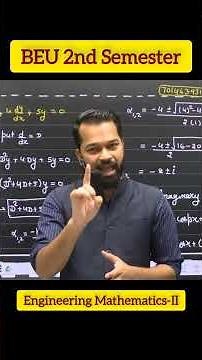 Engineering Mathematics-II 🔴 Free Live Classes #beu #btech #bihar #mathematics