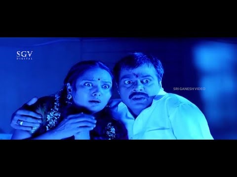 Shruthi & Achyuth Kumar Got Scared Of Ghost | Kalpana Movie Scenes | Shruthi Scenes