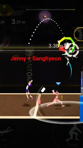 Jenny + Sanghyeon 🥶🥶 the spike Cross volleyball gameplay #volleyball #the spike game#the ball game