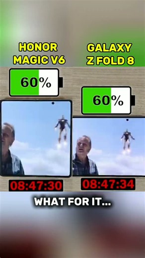 🔥 HONOR MAGIC V6 VS GALAXY Z FOLD 8 BATTERY TEST! 🔥