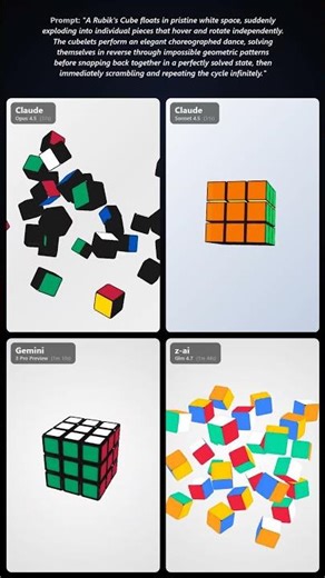 Rubix Cube Animation AI Battle