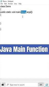 Java Tutorial : Main function in Java #javatutorial #javacoding #javaprogramming