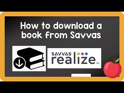How to download a book from Savvas