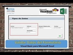 Visual Basic Excel #15 Validation of type data: text, integer, and decimal in the form.