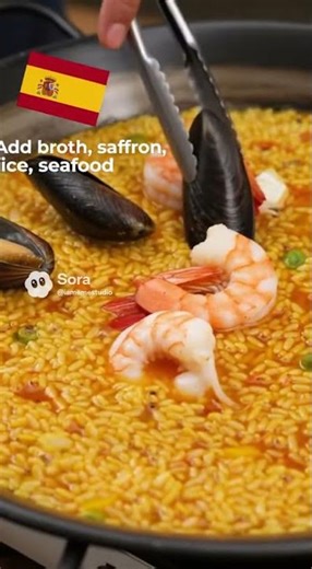 AUTHENTIC SPANISH PAELLA! 🇪🇸🍤🥘 The Ultimate Seafood Dish in 15 Minutes