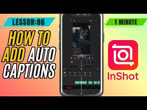How to Add Auto Captions in InShot - Lesson 86 InShot Mobile Video Editing Tutorial