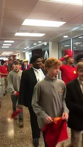 9.2K views · 379 reactions | The marching band set the tone for today’s pep rally parading the halls and getting everyone hyped before our epic battle of dodgeball and tomorrow’s Turkey Bowl! | Calvert Hall College | Facebook