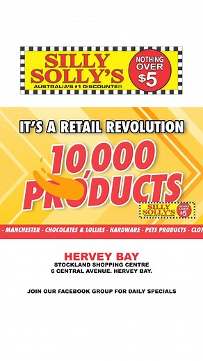 Never pay full price! ❌ Nothing over $5 at Silly Solly's Discount Variety Store Hervey Bay. Come in store and see for yourself! 🙌 | Silly Solly's Hervey Bay