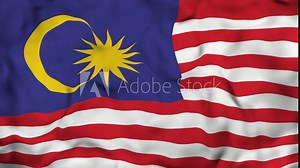 4k Realistic 3D detailed slow motion Malaysia flag , flying Malaysia Flag Animated Background, Waving Malaysia Flag Background, 4k Render, 3D animation Stock Video