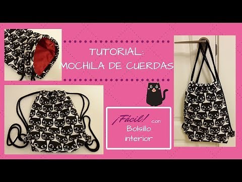 Tutorial: Mochila de cuerdas con forro