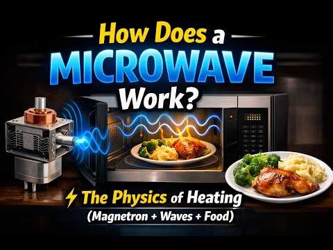 How does a microwave oven work? ⚡ Physics of heating (magnetron + waves + food)