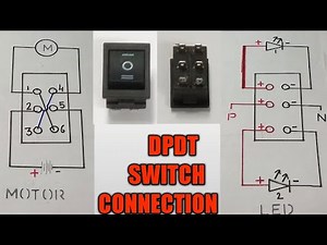 DPDT Switch Connection || DPDT Switch Connection For Motor and Led Lights