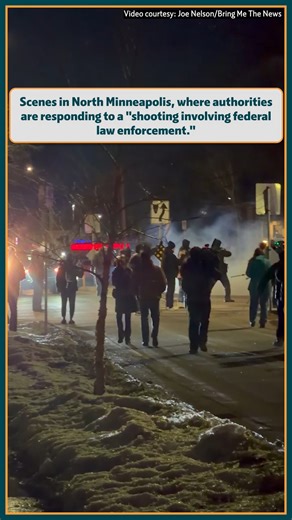 More scenes from North Minneapolis, where authorities are responding to a "shooting involving federal law enforcement." | Bring Me The News